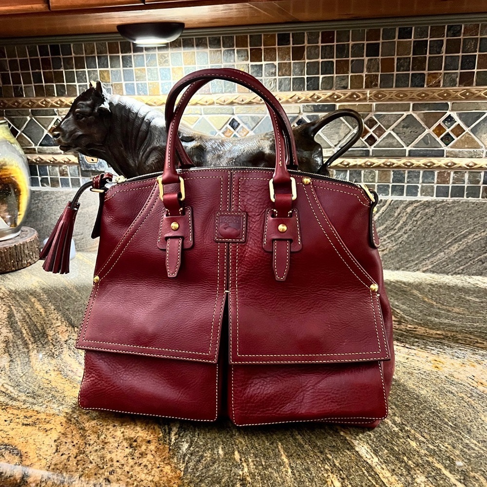 Dooney & Bourke Clayton Satchel in Bordeaux